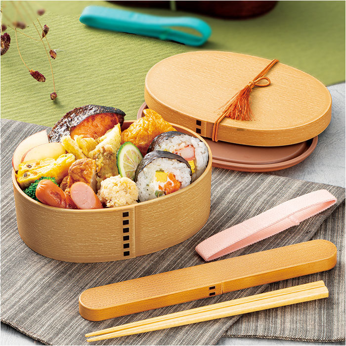 BACKYARD FAMILY「曲げわっぱ 弁当箱 レンジ対応 通販 小判弁当 わっぱ風 1段 抗菌 弁当箱 丸型 大きいサイズ」|食器・キッチングッズ|