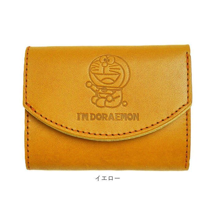 BACKYARD FAMILY「三つ折り財布 革 通販 日本製 ドラえもん ドラエモン 本革 牛革 ミニウォレット 三つ折り」|財布|