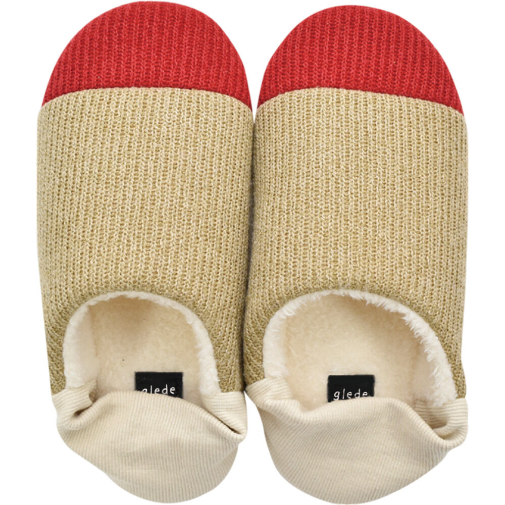 BACKYARD FAMILY「ルームシューズ レディース かわいい 通販 glede グレーデ スリッパ ニットルームシューズ」|ルームシューズ|ベージュ1