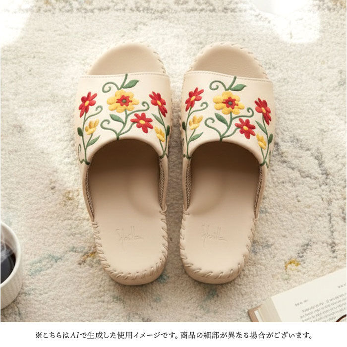 BACKYARD FAMILY「シビラ スリッパ 拭ける 通販 ルームシューズ レディース ルームスリッパ 室内スリッパ」|ルームシューズ|