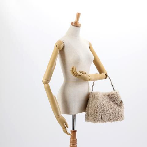 銀座かねまつ「S525536FAFPS1　カーリーフェイクファーバッグ」|トートバッグ|