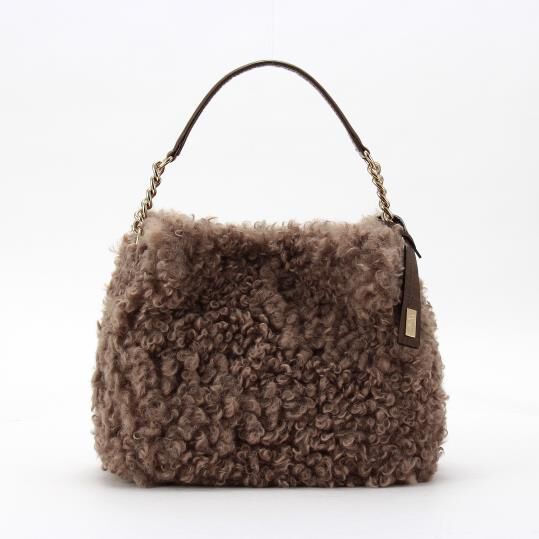 銀座かねまつ「S525536FAFPS1　カーリーフェイクファーバッグ」|トートバッグ|オーク