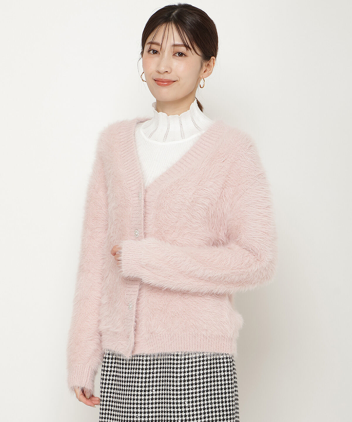 アンドクチュール「シャギーロングカーデ」|カーディガン|