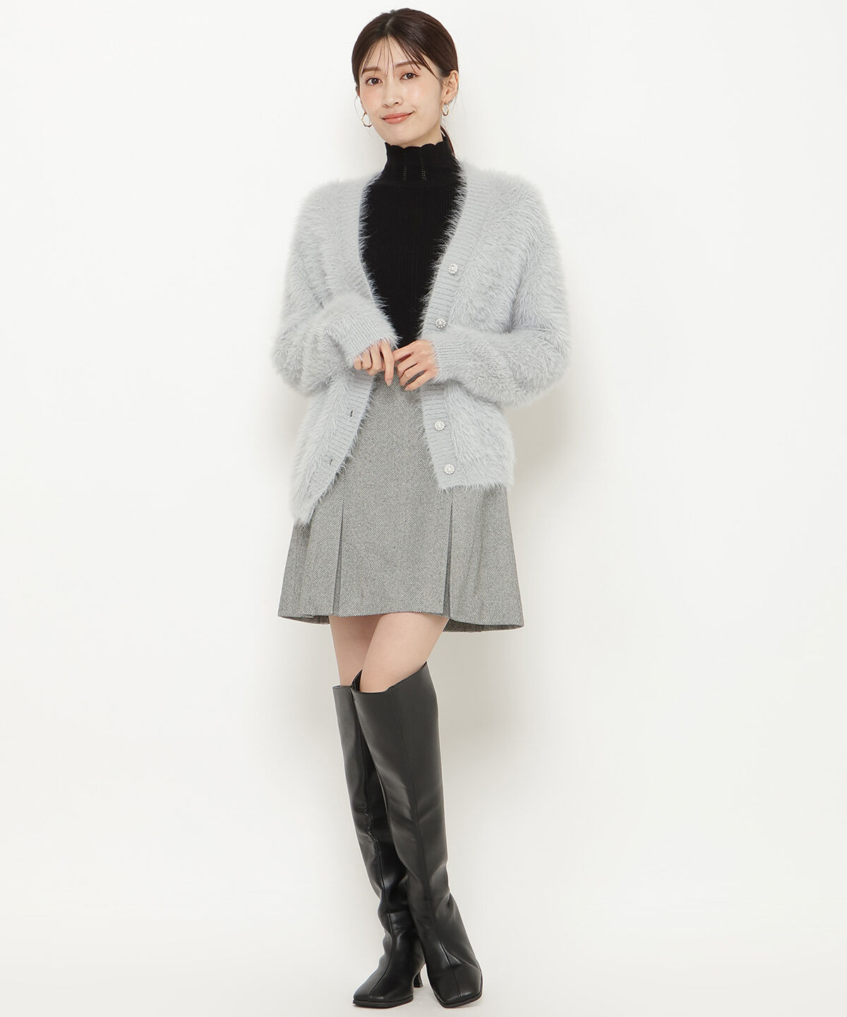 アンドクチュール「シャギーロングカーデ」|カーディガン|