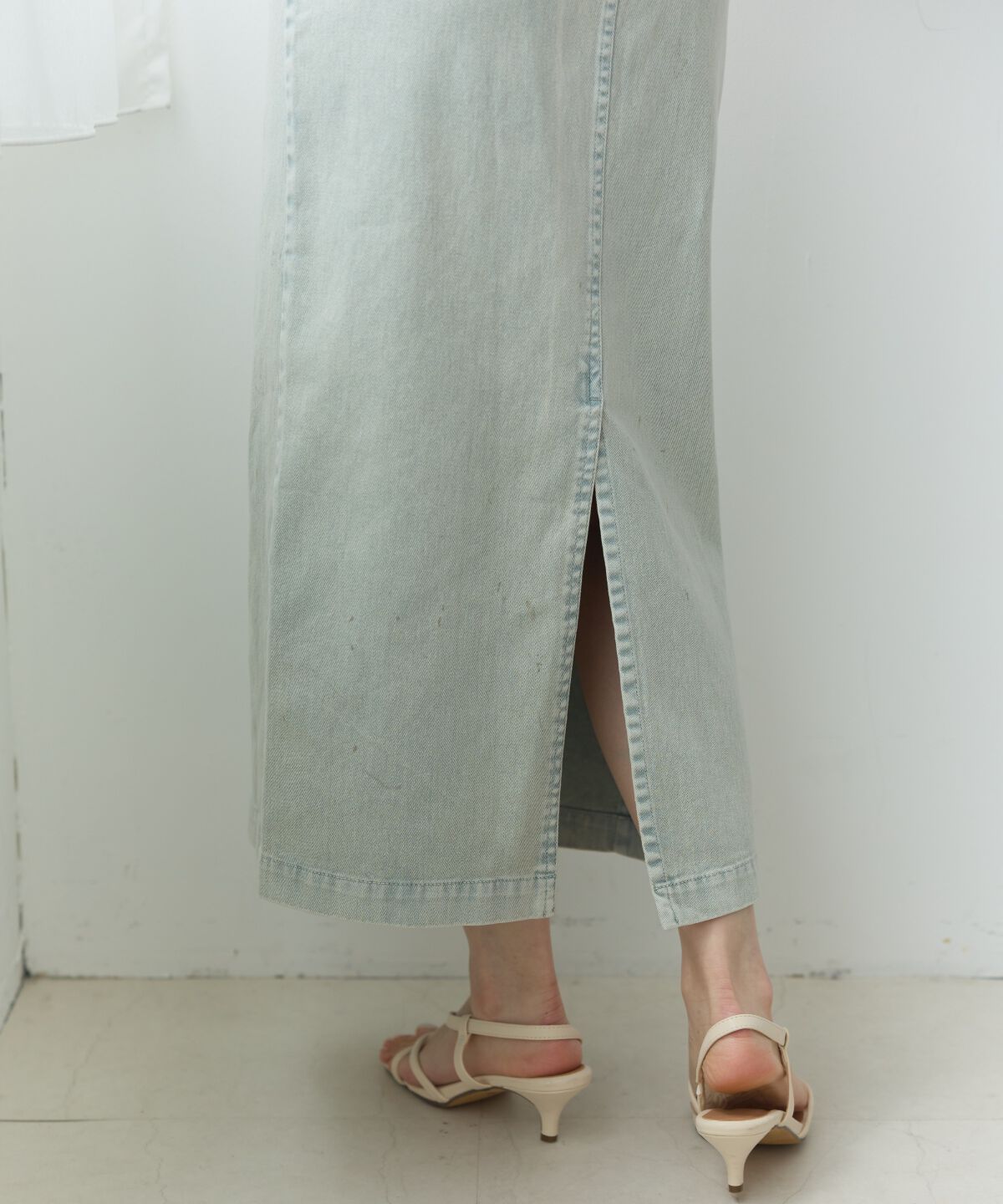 アンドクチュール「ウォッシュドカラーデニムスカート」|スカート|