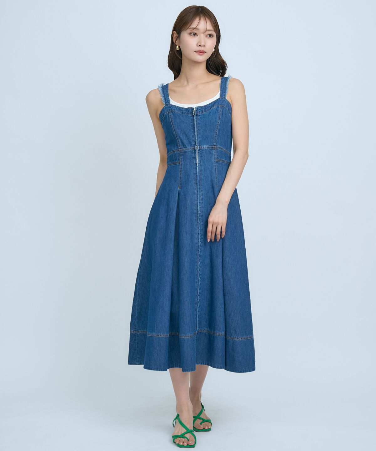 アンドクチュール「デニムジャンパースカート」|ジャンパースカート|