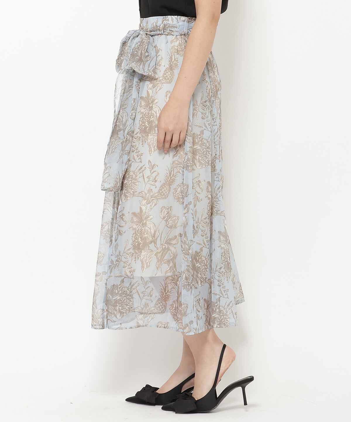 REDYAZEL「フラワープリントスカート」|フレア|