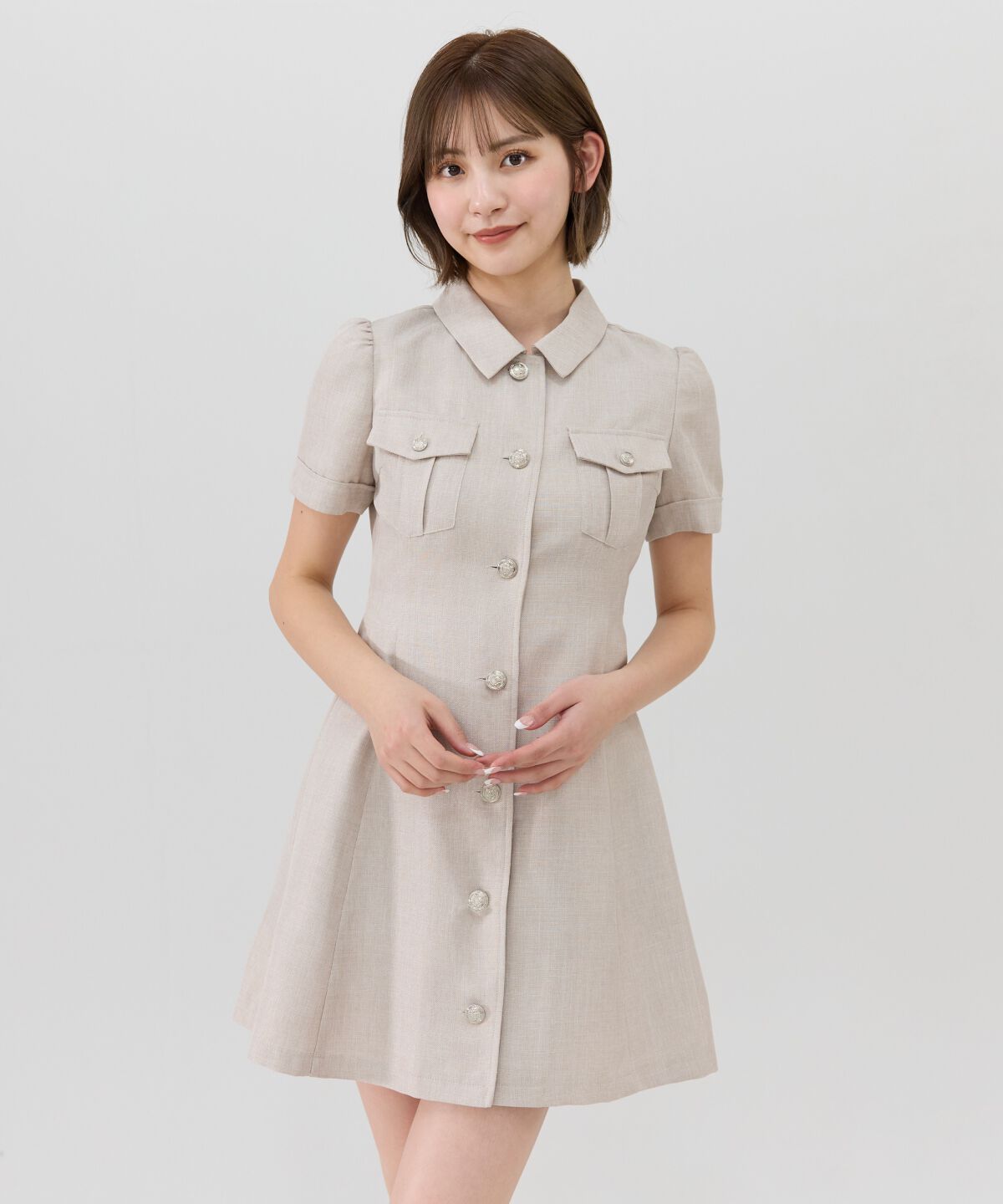 REDYAZEL「エンブレムボタンシャツワンピース」|ワンピース|