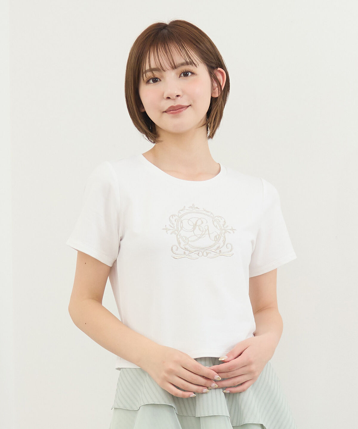 REDYAZEL「ラメエンブレムTシャツ」|Tシャツ・カットソー|