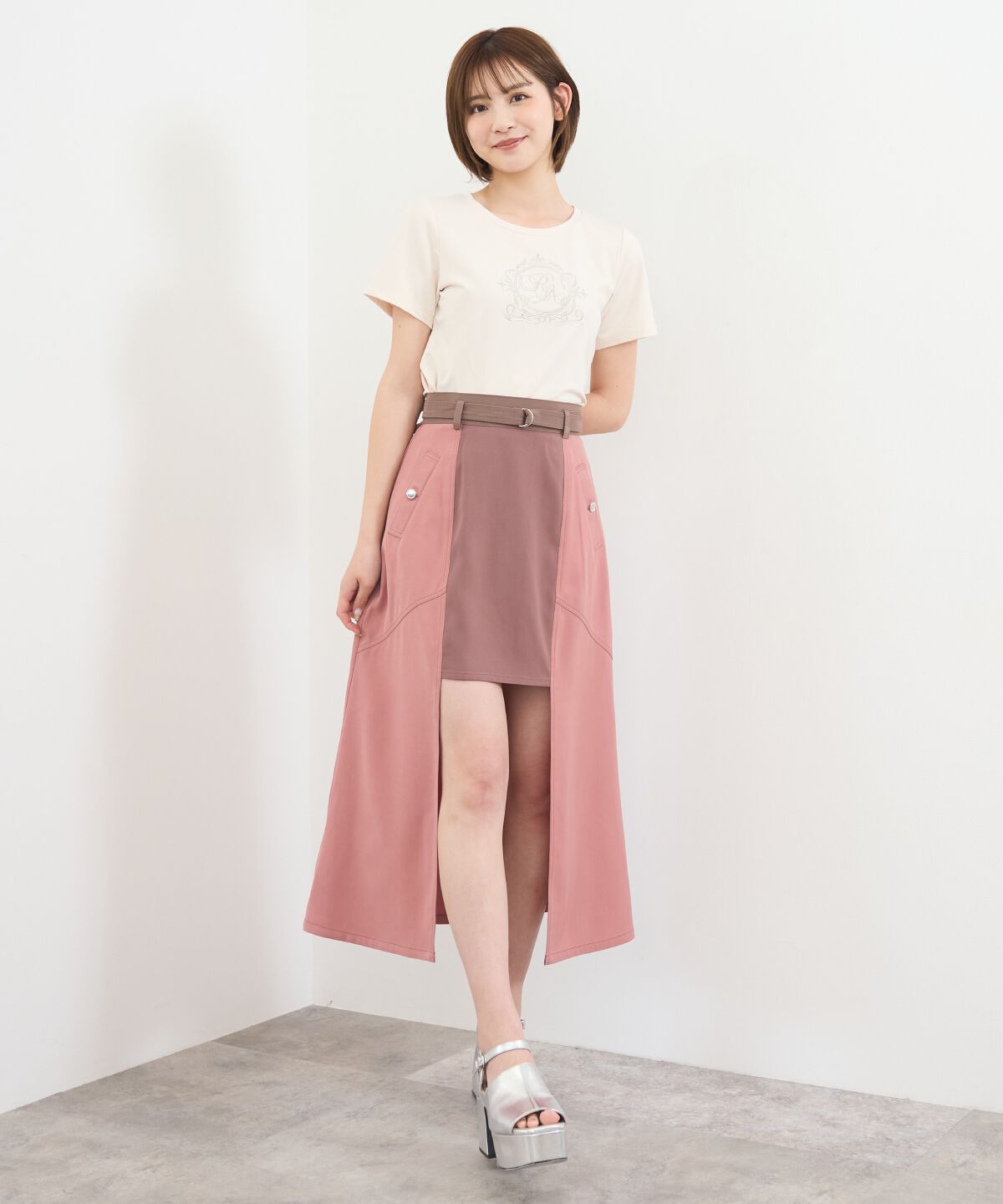 REDYAZEL「ラメエンブレムTシャツ」|Tシャツ・カットソー|