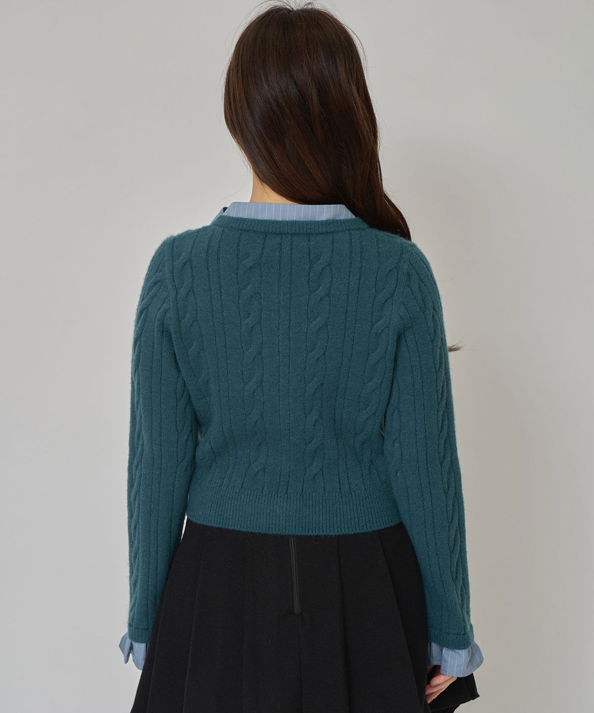 REDYAZEL「ボウタイケーブルニットプルオーバー」|ニット・セーター|