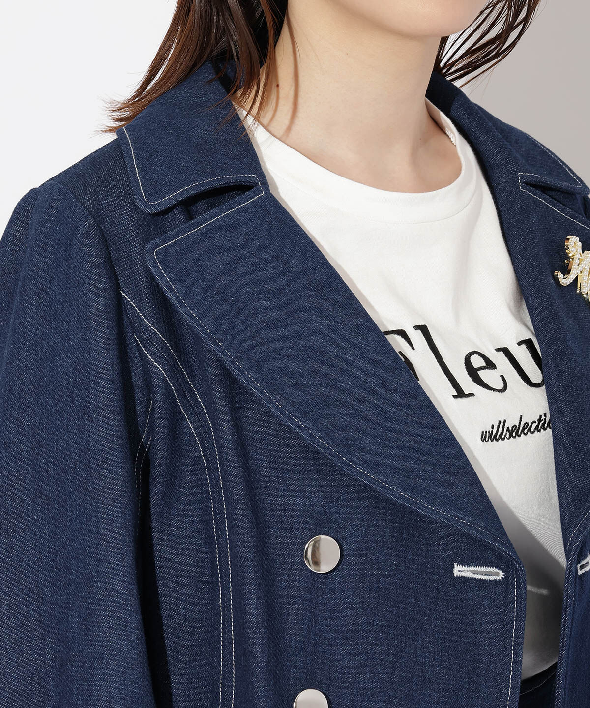 WILLSELECTION「デニムWボタンジャケット」|デニムジャケット|