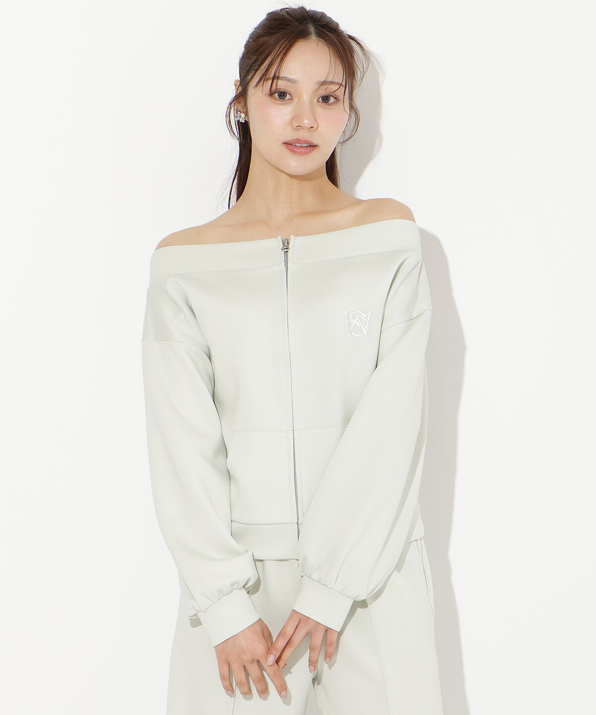 WILLSELECTION「ダブルZIPオフショルスウェットトップス」|その他|ミント