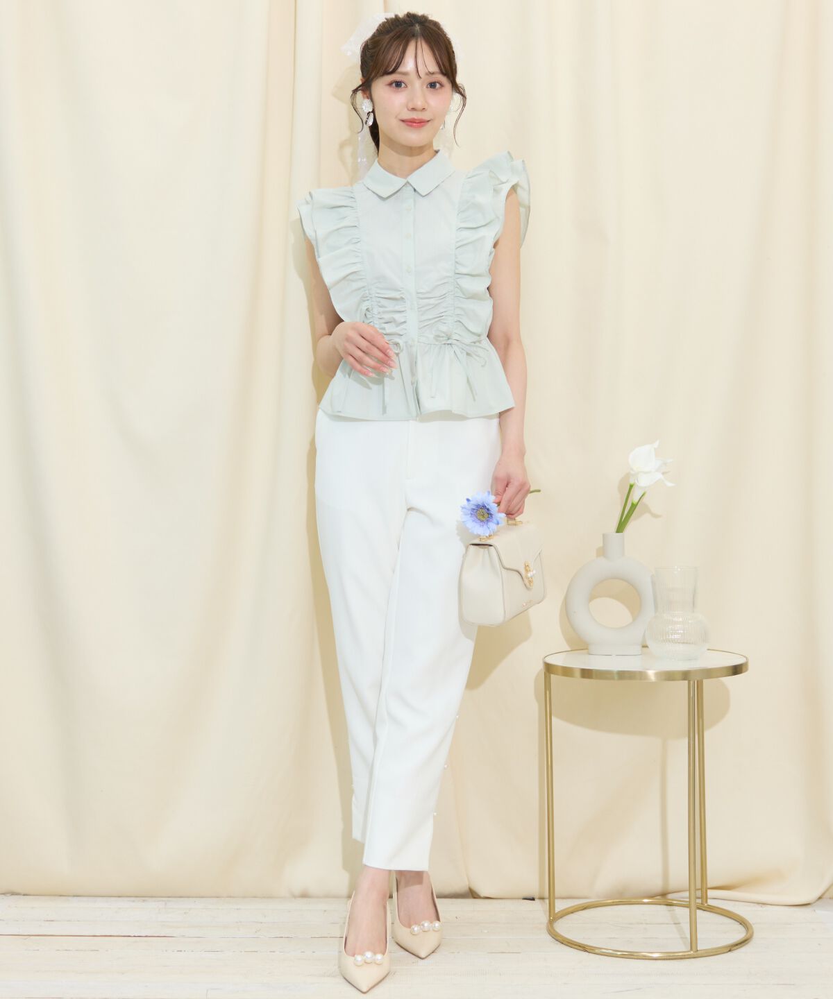 WILLSELECTION「パールデザインテーパードパンツ」|その他|