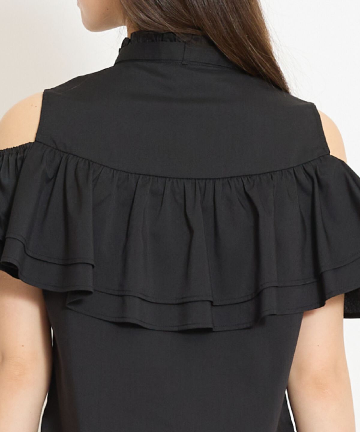 WILLSELECTION「スタンドフリル２WAYスリーブブラウス」|シャツ・ブラウス|