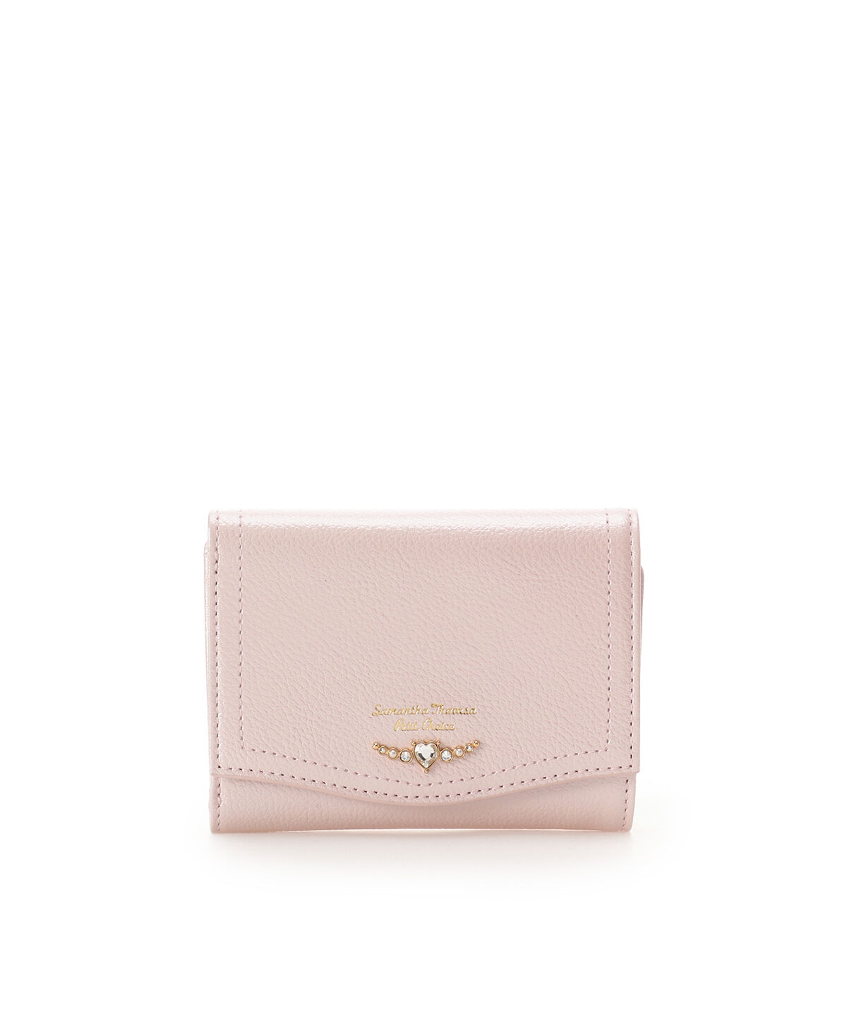 Samantha Thavasa Petit Choice「クリアハートビジュー 折財布」|財布|ピンク