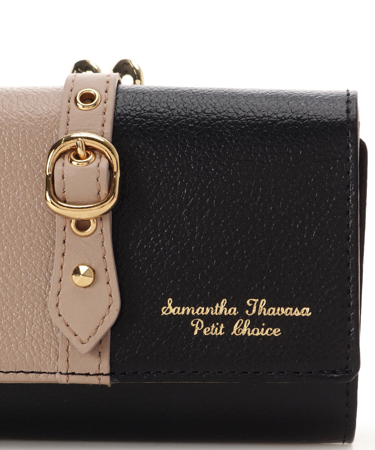 Samantha Thavasa Petit Choice「バイカラーフロントベルト 口金折財布」|財布|