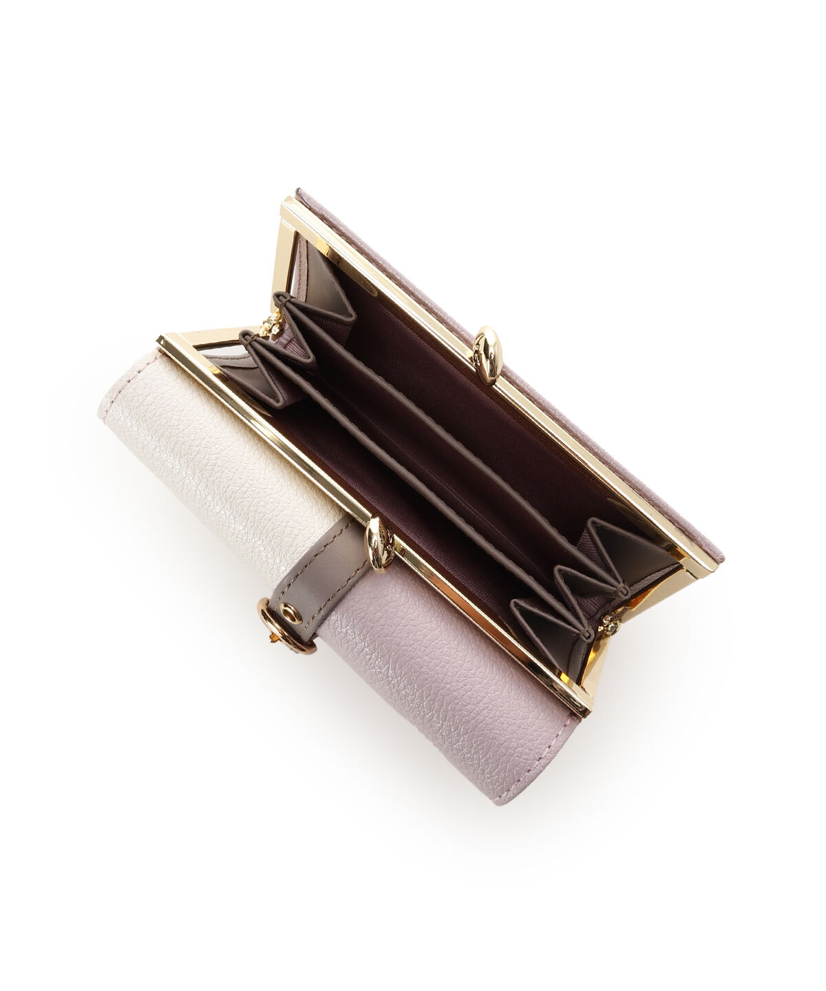 Samantha Thavasa Petit Choice「バイカラーフロントベルト 口金折財布」|財布|