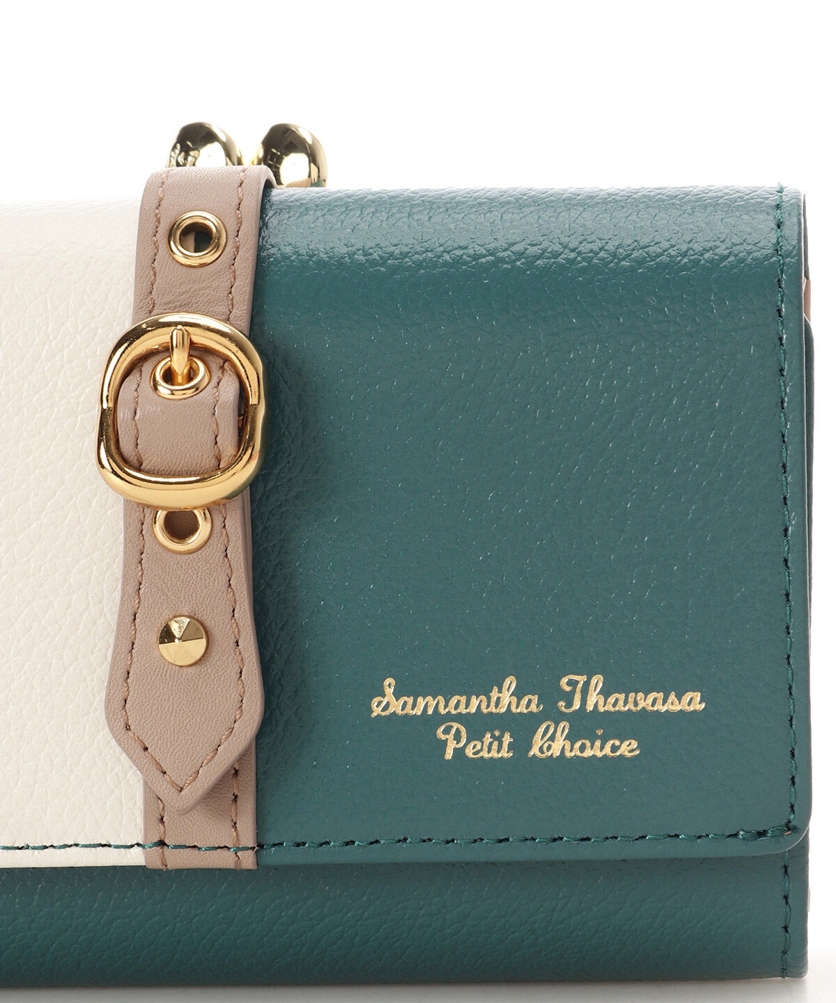 Samantha Thavasa Petit Choice「バイカラーフロントベルト 口金折財布」|財布|