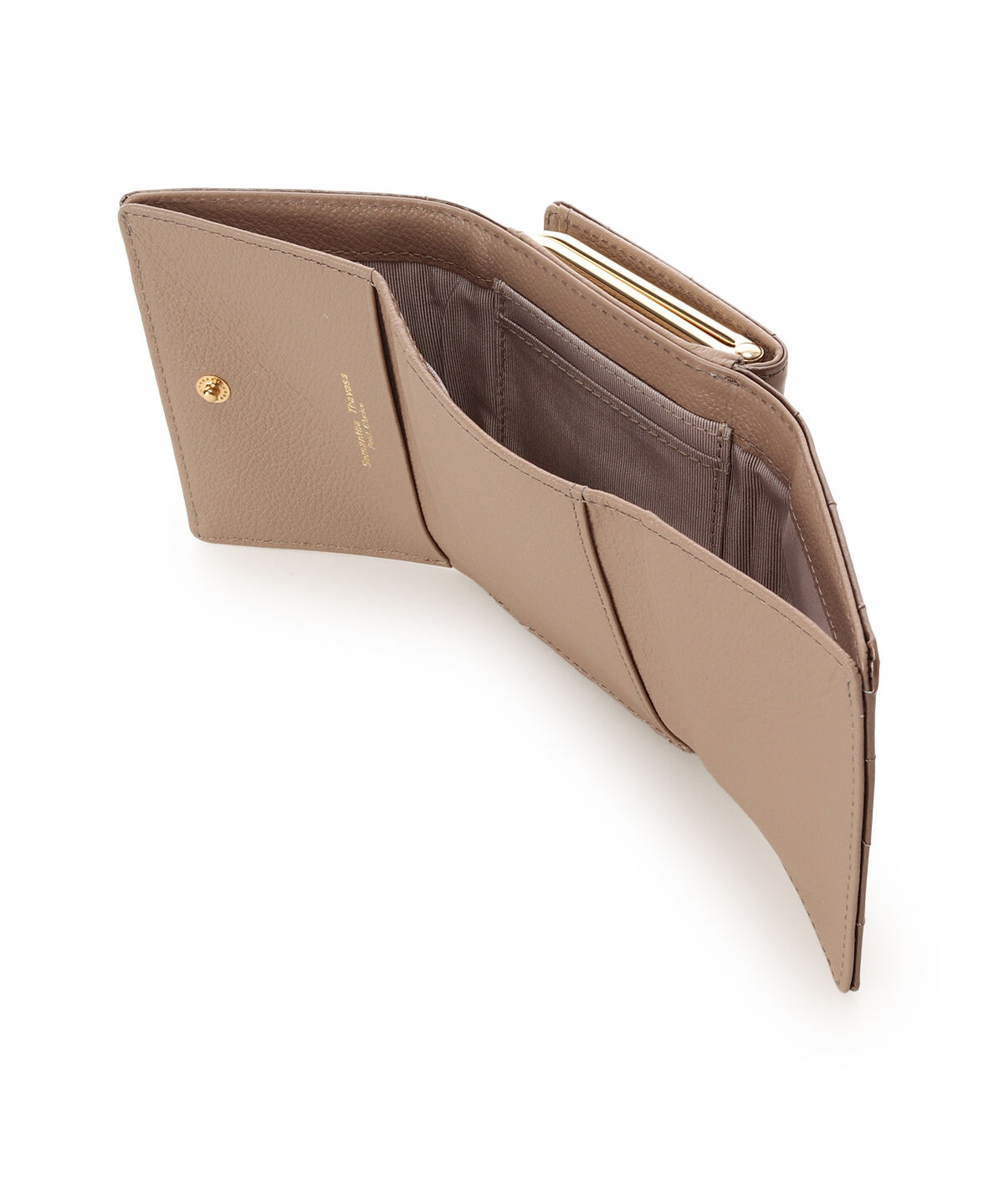 Samantha Thavasa Petit Choice「エナメルキルティング がま口折財布」|財布|