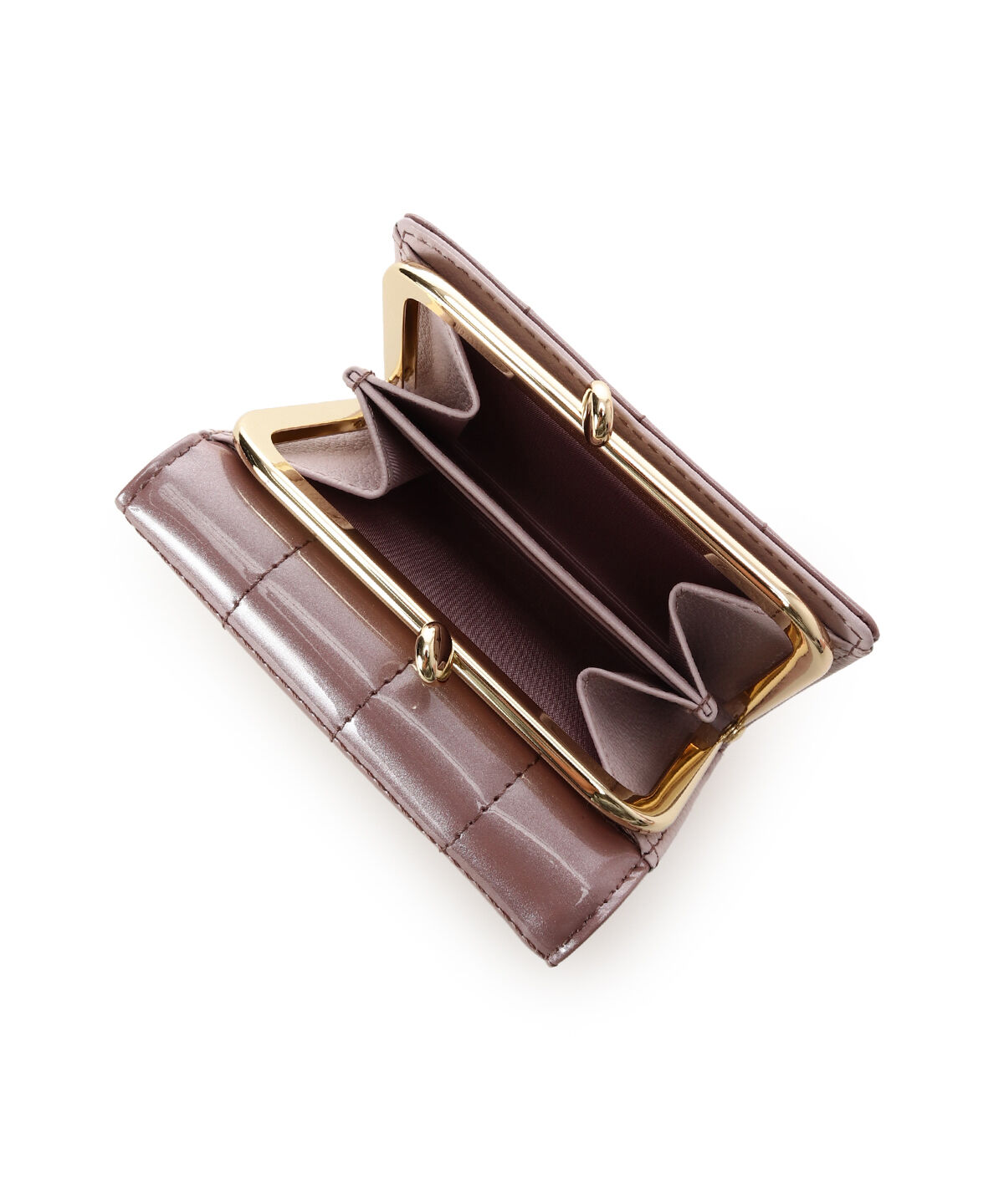 Samantha Thavasa Petit Choice「エナメルキルティング がま口折財布」|財布|