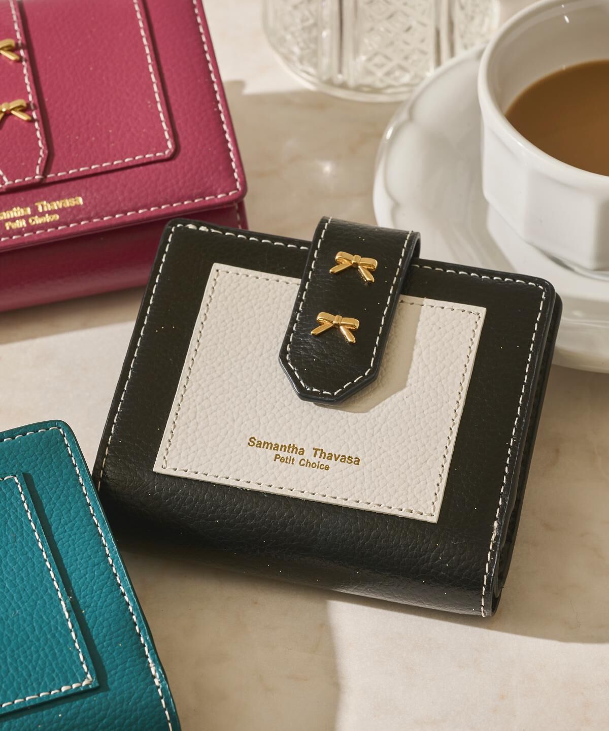 Samantha Thavasa Petit Choice「ダブルリボン ミニ財布」|財布|マルチカラー