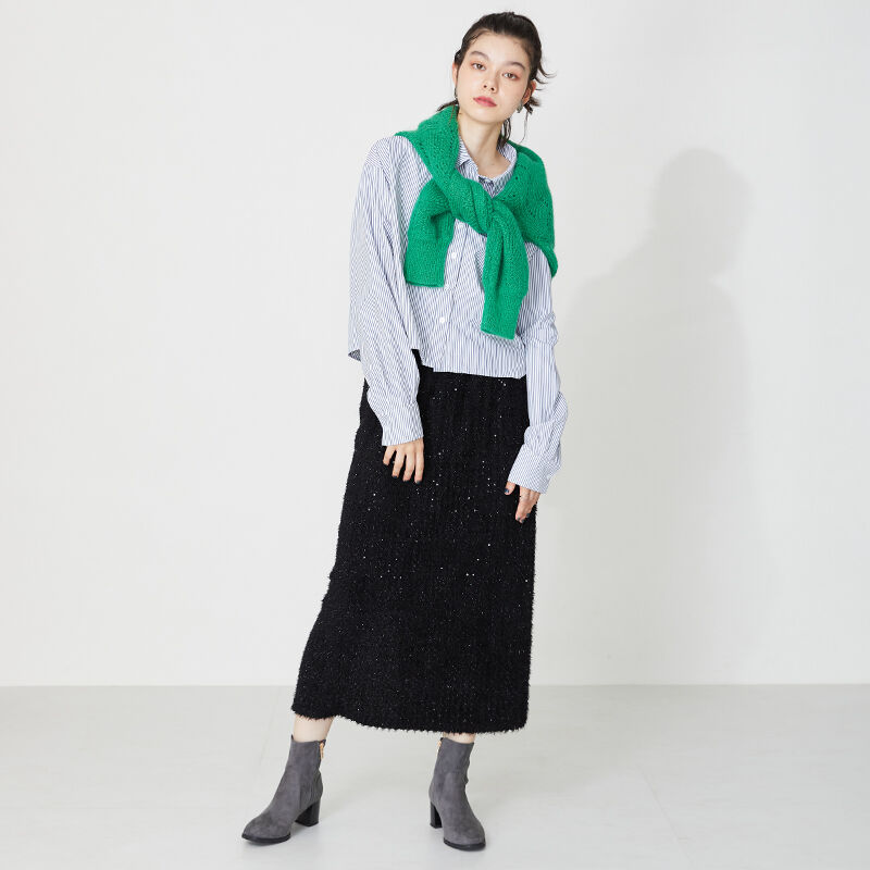 ORiental TRaffic「【 美脚 】 チャンキー ヒール ミドル ブーツ/31408 ヒール6ｃｍ 太ヒール 定番人気」|ショートブーツ|