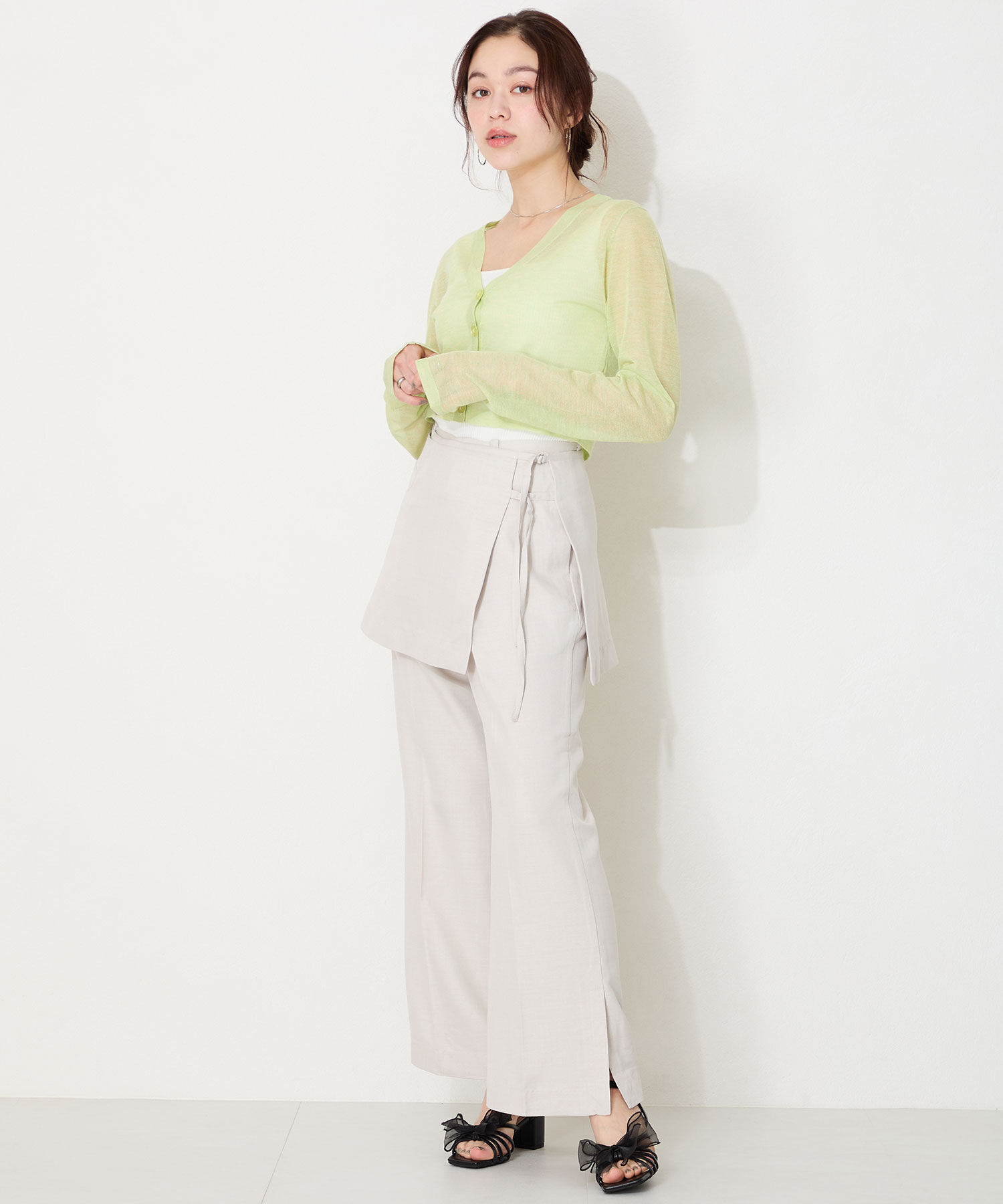 ORiental TRaffic「ビッグチュールリボンヒールサンダル/51220 サンダル 人気 トレンド」|サンダル|