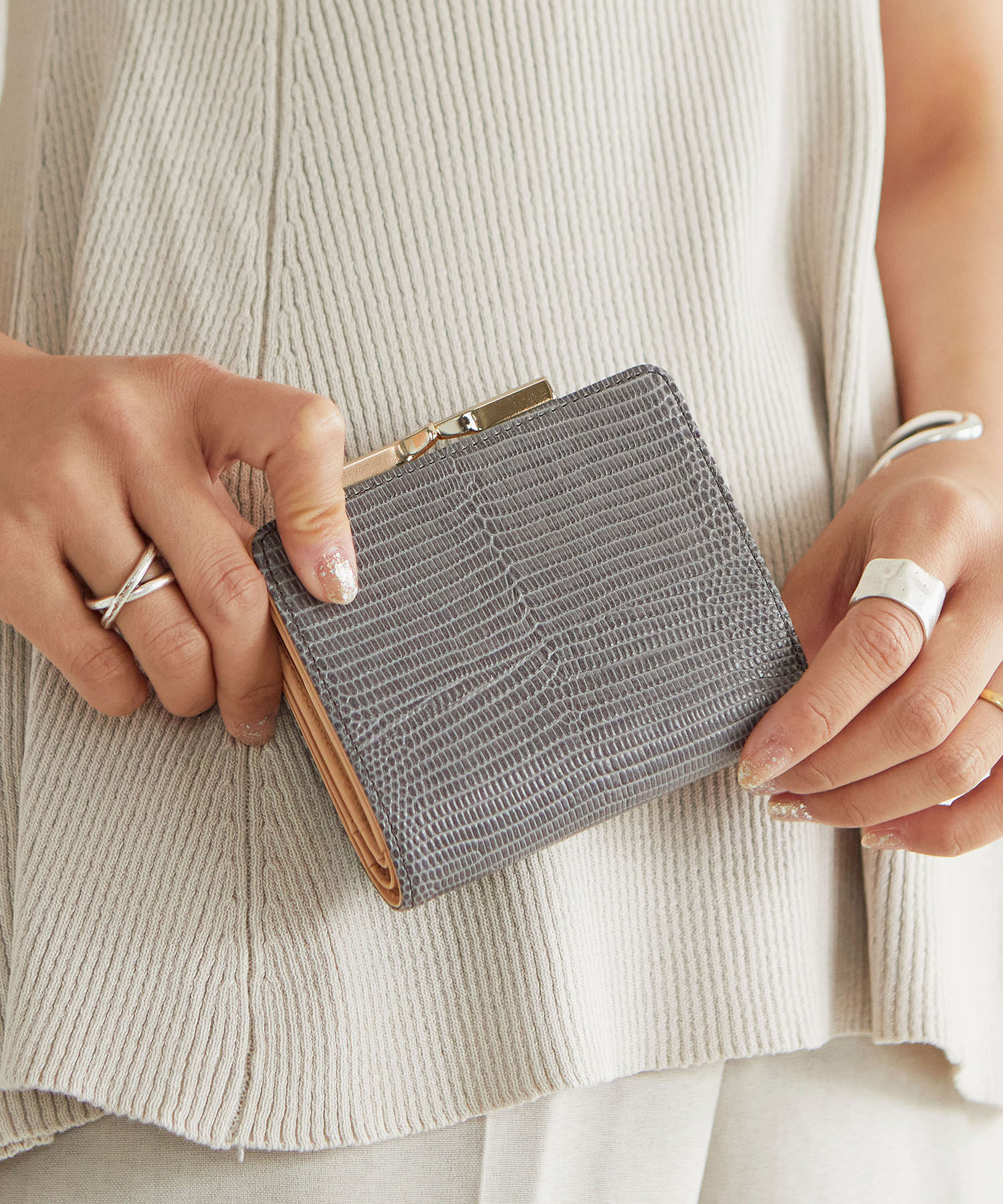 TOPKAPI 「イタリアンレザー・リザード型押し・がま口２つ折り財布 LUCIA[ルチア]」|財布|