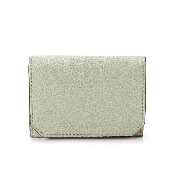 TOPKAPI 「バイカラー レザー 3つ折財布 LEAN リーン」|財布|ミントグリーン