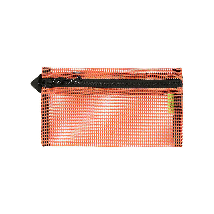 DELFONICS「コンター フラットペンケースメッシュ」|ステーショナリー|オレンジ