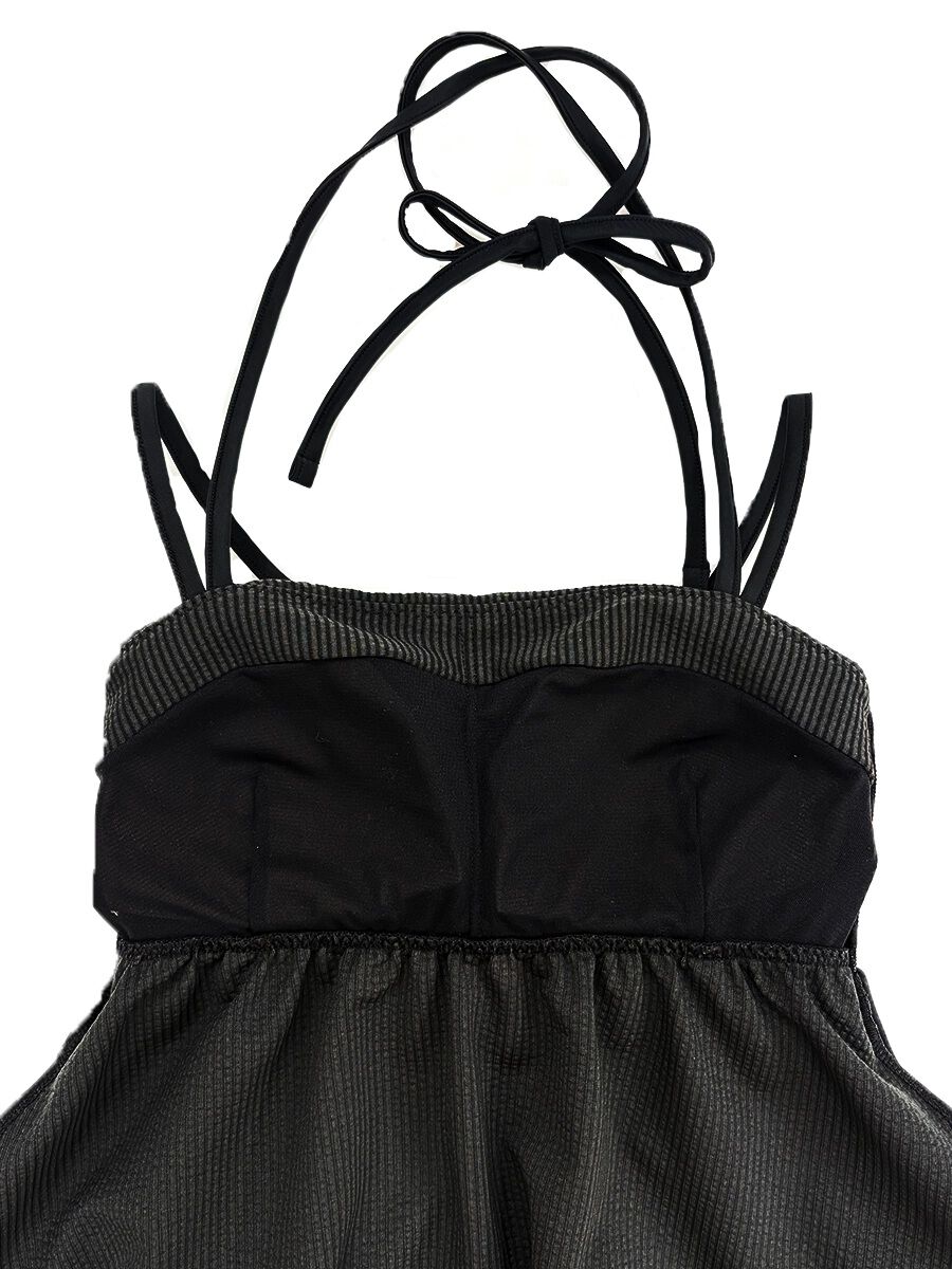 PEAK&PINE「無地チョーカー風リボンベアトップビキニ/ベアキニ」|ビキニ|