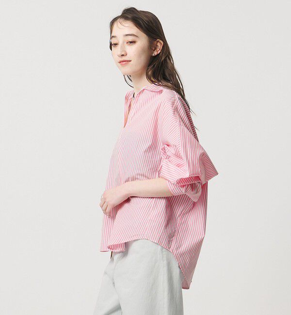 UNITED ARROWS「＜TICCA＞ストライプ スキッパー シャツ」|シャツ・ブラウス|