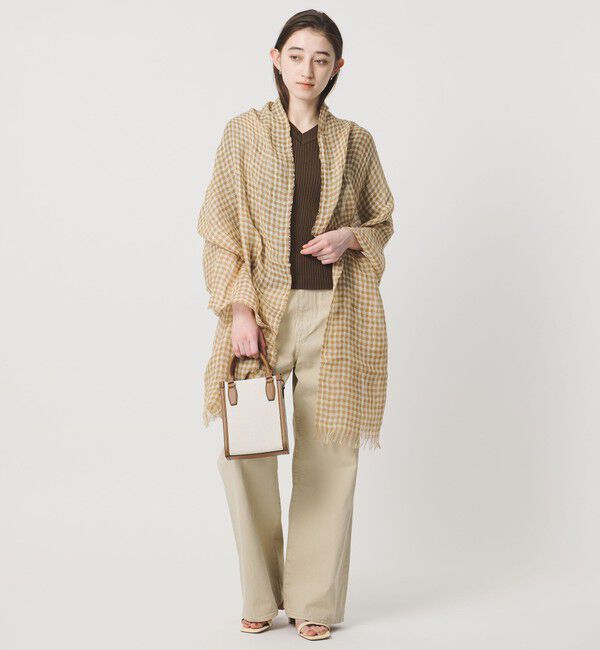 UNITED ARROWS「【一部別注】＜MARIANI＞LIN ギンガムチェック ストール」|ストール|