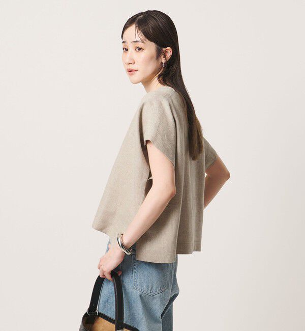 UNITED ARROWS「＜SACRA＞ラスティック Vネック トップ」|シャツ・ブラウス|
