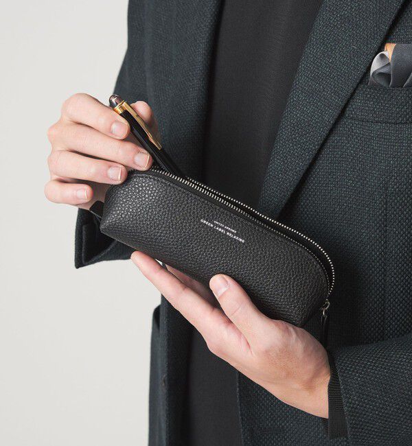 UNITED ARROWS green label relaxing「シボ レザーライク ペンケース」|ステーショナリー|