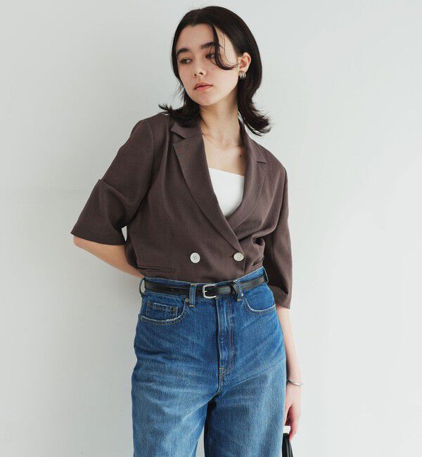 UNITED ARROWS green label relaxing「【結論シリーズ】シアーエアミドルスリーブジャケット［size SHORTあり］」|テーラードジャケット|