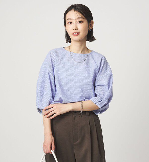 UNITED ARROWS green label relaxing「サッカー タックスリーブ プルオーバー カットソー」|Tシャツ・カットソー|LT.BLUE