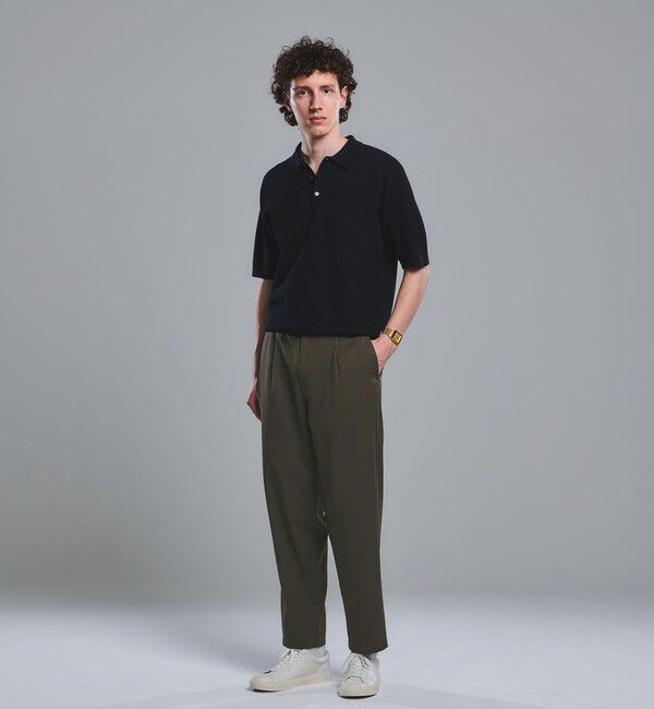 UNITED ARROWS green label relaxing「DICROS ポリエステル ツイル 1プリーツ W2 ユーティリティパンツ -ストレッチ・撥水-」|チノ|