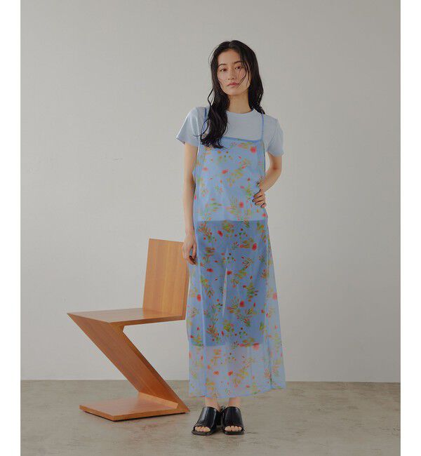 EMMEL REFINES「＜EMMEL REFINES＞EM フラワープリント シアー キャミ ワンピース」|ワンピース|