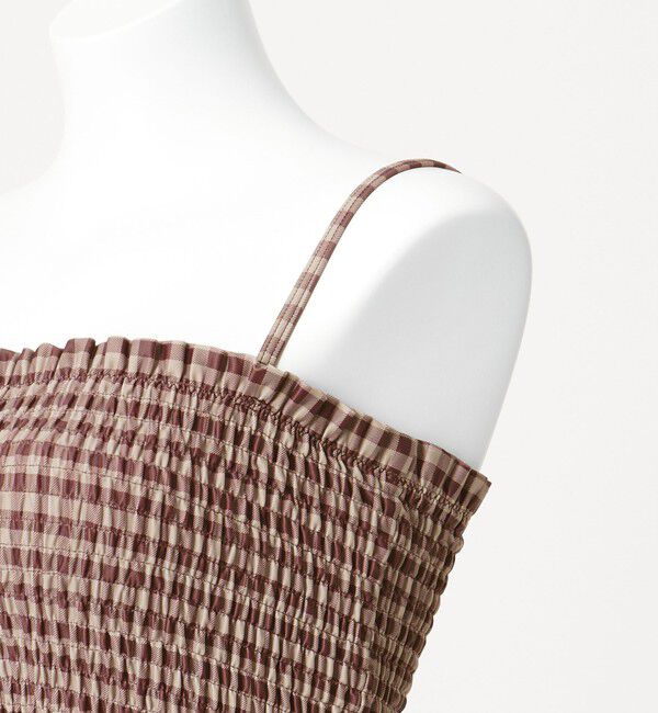 UNITED ARROWS green label relaxing「シャーリングビスチェ&ショーツ チェック柄 B / スイムウェア / 水着」|その他|