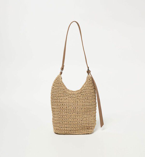 UNITED ARROWS green label relaxing「ペーパーコード ショルダーバッグ」|かごバッグ|BEIGE