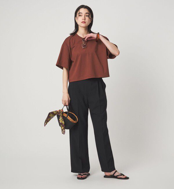 UNITED ARROWS green label relaxing「＜CHIHIRO HYODO&times;green label relaxing＞クロップド ワイド Tシャツ」|Tシャツ・カットソー|