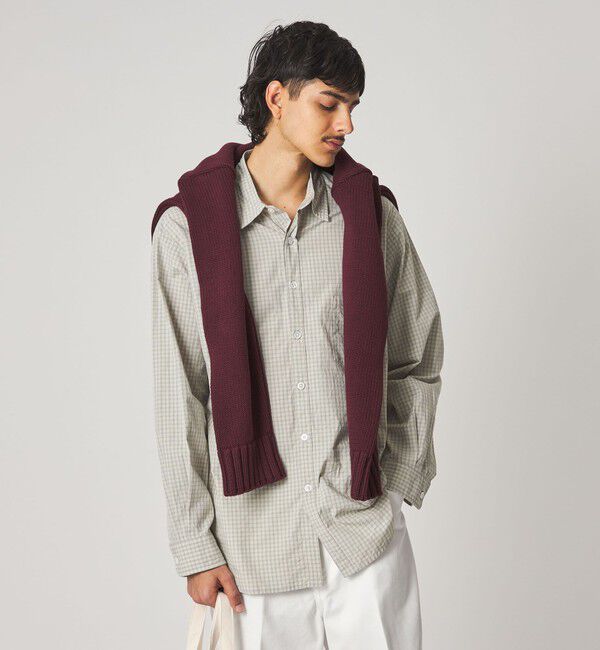 STEVEN ALAN「＜Steven Alan＞ オーガニックコットン マイクロチェック リバースシーム シャツ LOOSE」|シャツ・ブラウス|