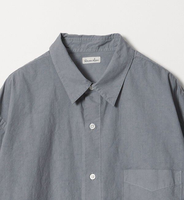 STEVEN ALAN「＜Steven Alan＞ ガーメントダイ ポプリン レギュラーカラー シャツ LOOSE」|シャツ・ブラウス|