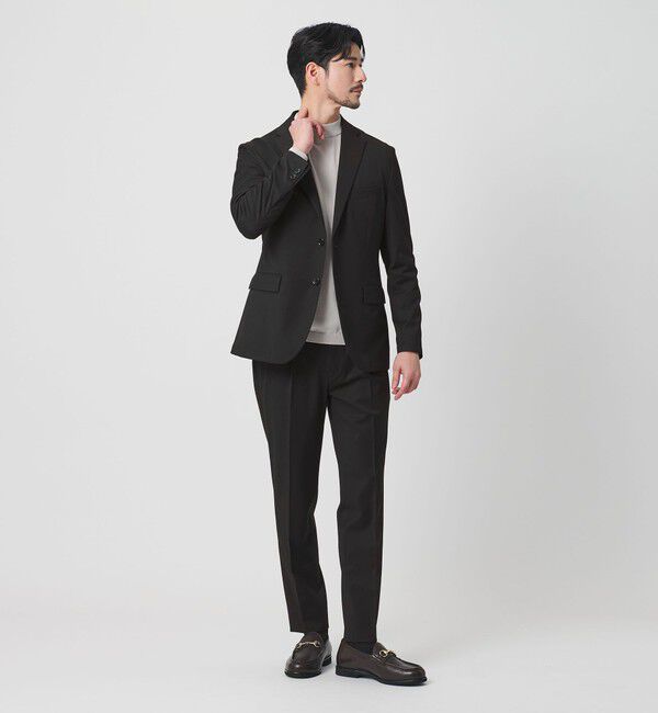 BEAUTY&YOUTH UNITED ARROWS「【WEB限定 WARDROBE SMART】TW ツイル セットアップ/ジャケット＆イージーパンツ」|スーツ|BLACK