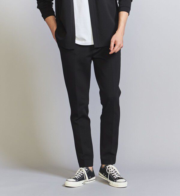 BEAUTY&YOUTH UNITED ARROWS「【WEB限定 WARDROBE SMART】ダブルニット ノープリーツ スラックス パンツ/セットアップ対応	【抗菌・防臭」|スラックス|