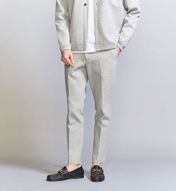 BEAUTY&YOUTH UNITED ARROWS「【WEB限定 WARDROBE SMART】ダブルニット ノープリーツ スラックス パンツ/セットアップ対応	【抗菌・防臭」|スラックス|