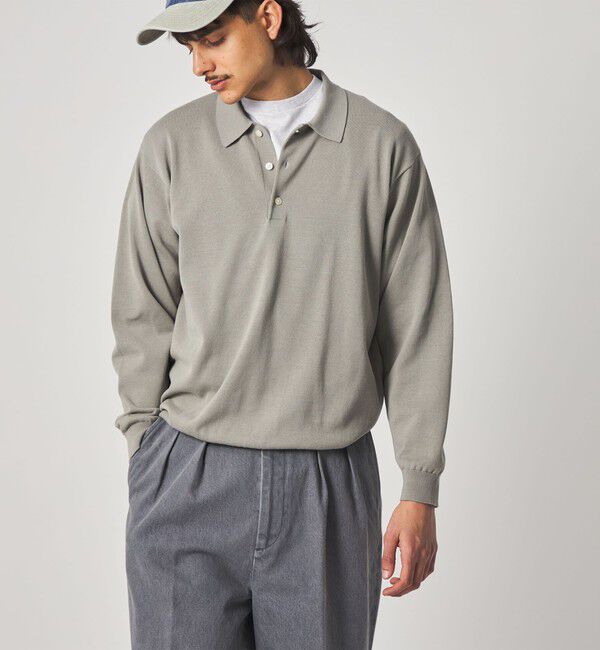STEVEN ALAN「＜Steven Alan＞ ハイツイスト  3B ニットポロシャツ NARROW」|ニット・セーター|