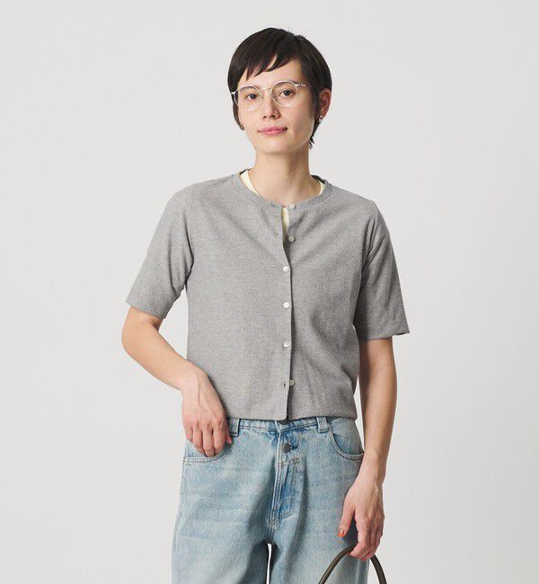 BEAUTY&YOUTH UNITED ARROWS「【WEB限定】ラメ ショートスリーブカーディガン」|カーディガン|